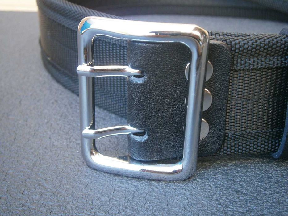 Ремінь офіцерський чорний ( стропа + шкіра )