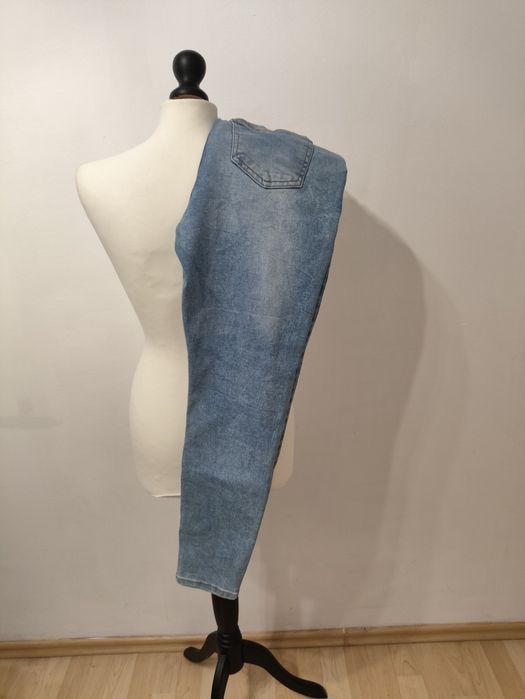 High cropped skinny jeans cotton:on 38 spodnie  z wysokim stanem