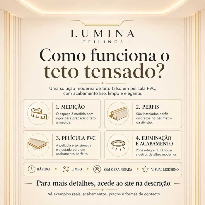 Teto falso moderno | Teto tensado em película PVC