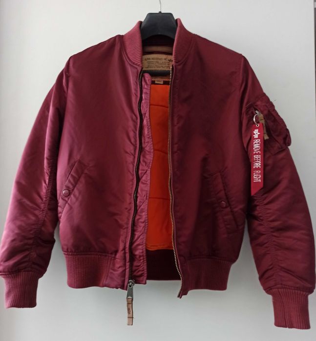 męska ocieplana kurtka Alpha Industries rozmiar S flyers bomber dwustronna
