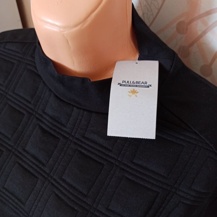 Pull&Bear. Nowa bluzka czarna z długim rękawem r M
