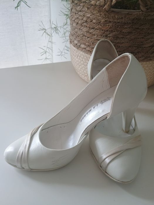Buty ślubne, skóra kozia, La Marka, 36