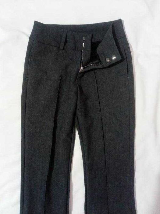 Женские брюки утепленные, ретро стиль клеш