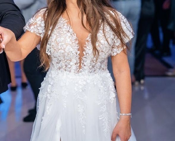 Suknia slubna sukienka koronkowa s m tiul cekiny