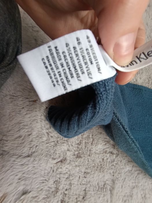 Szalik unisex kaszmir calvin klein elegancki bawełna zimowy