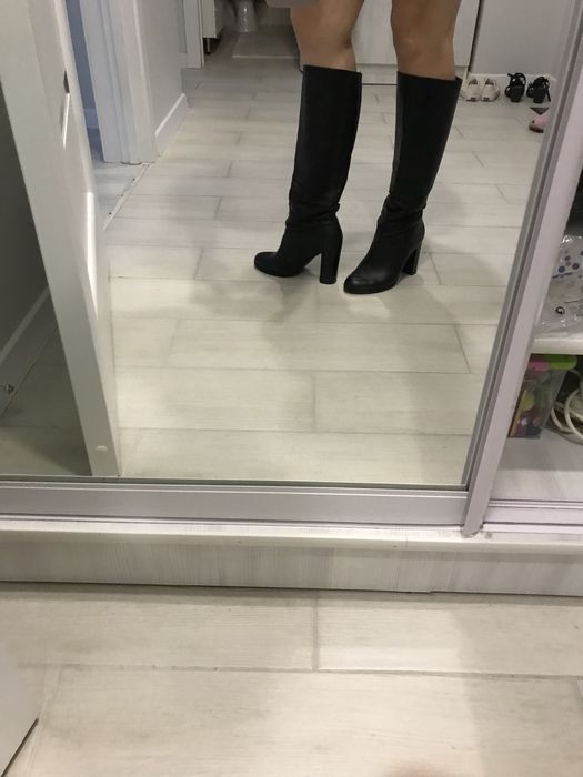 Сапоги кожаные еврозима 38 р