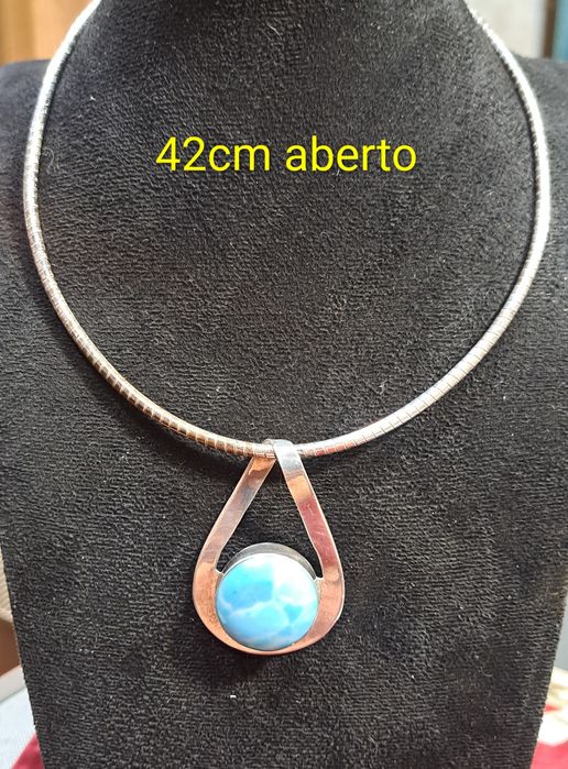 Colar gargantilha vintage em Prata.