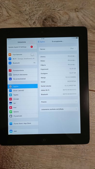 Apple iPad 4 A1458 + etui ochronne