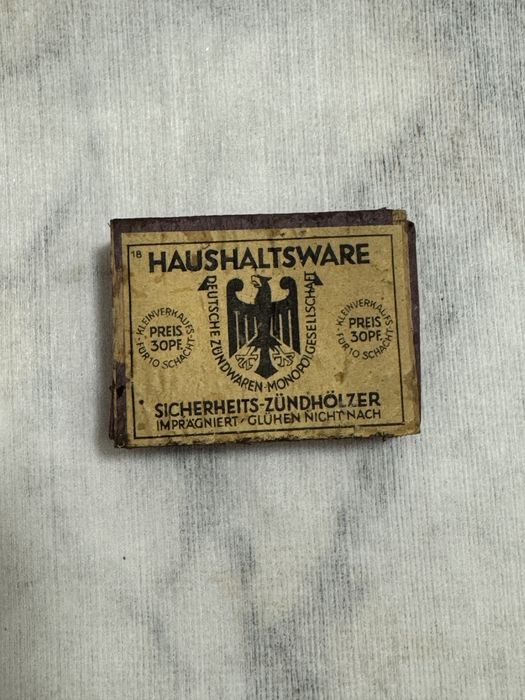 Oryginalne niemieckie zapałki kolekcjonerskie - Tschechowitz / Haushaltsware.