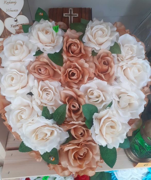 Serce stroik na grób 40cm różne