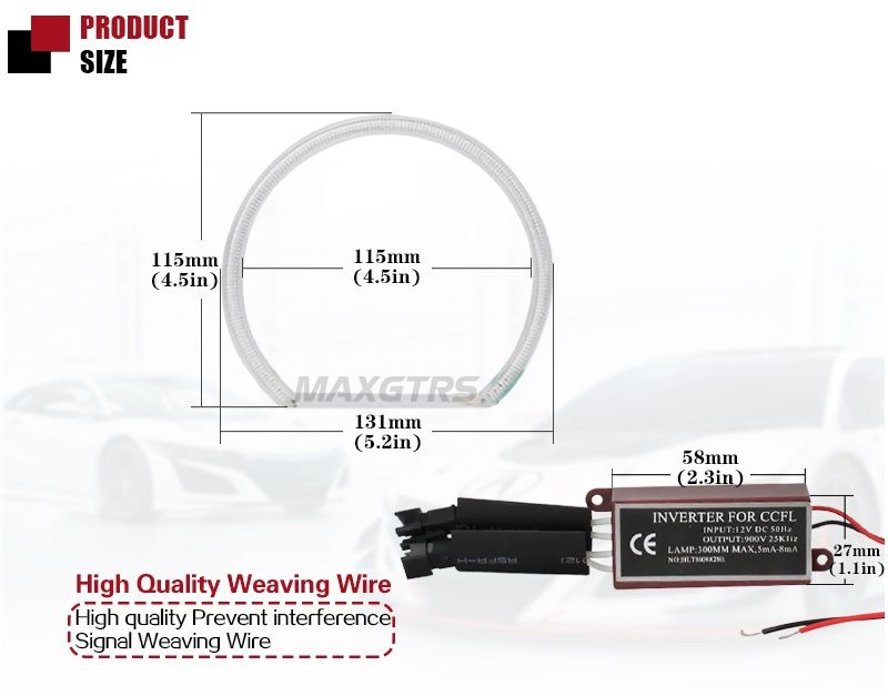 Ангельские глазки кольца 131 мм CCFL для BMW E53 E46 E36 E39 E38 LED