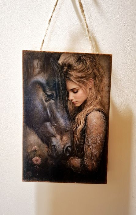 Obrazki zawieszki na ścianę ręcznie zdobione Rękodzieło Prezent