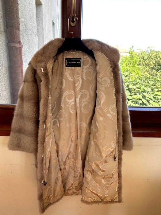 Шуба норкова кремова (рукавички у подарунок)