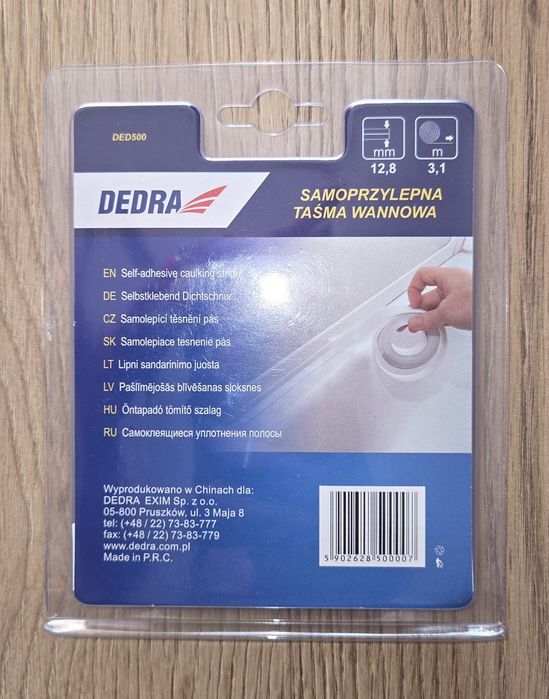 Samoprzylepna taśma wannowa