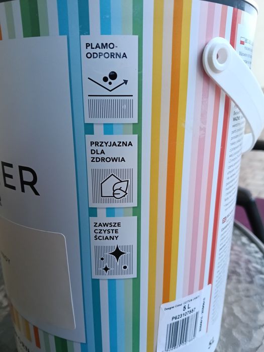Farba do wnętrz plamoodporne 5l