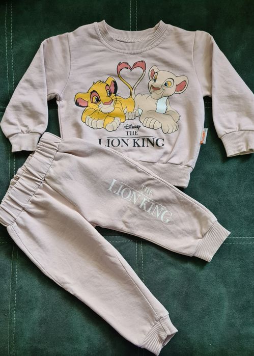 Костюмчик Disney, костюмчик двійка, світшот і штани дитячі, бежевий ко