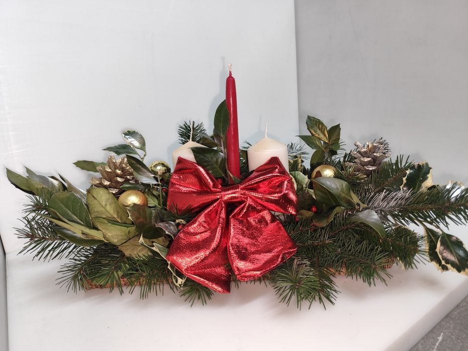 Centro de Mesa / Arranjo de Natal Manual