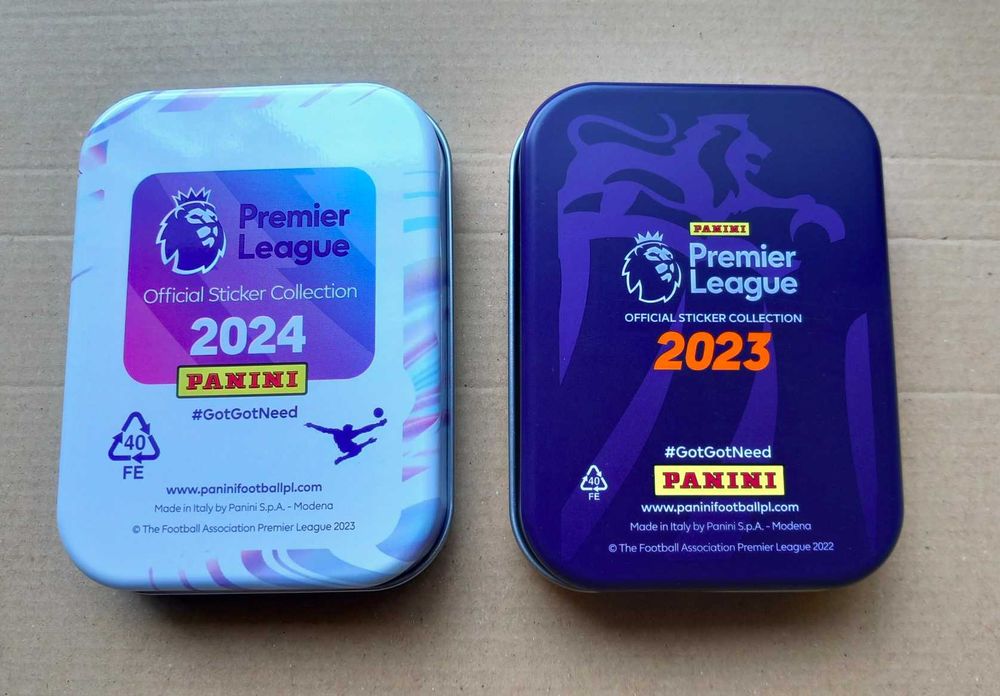 Latas-Tins Panini Cromos Premier League