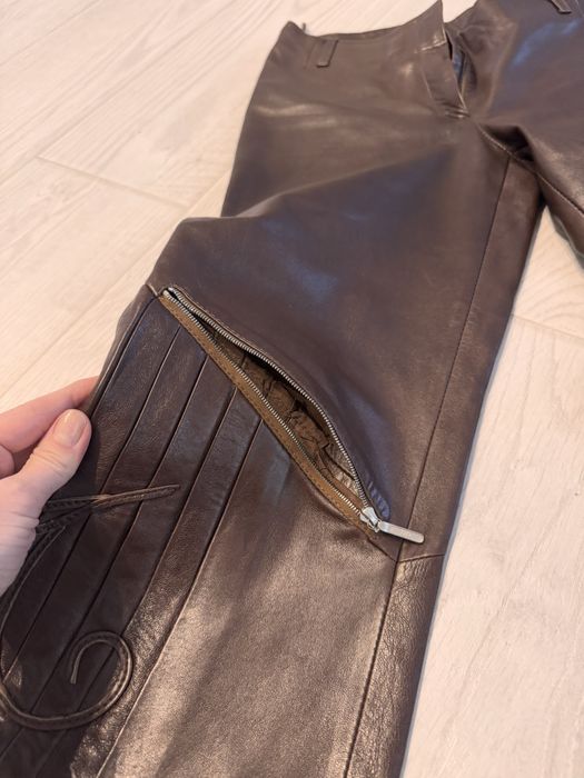 Шкіряні дизайнерські штани, р. 34