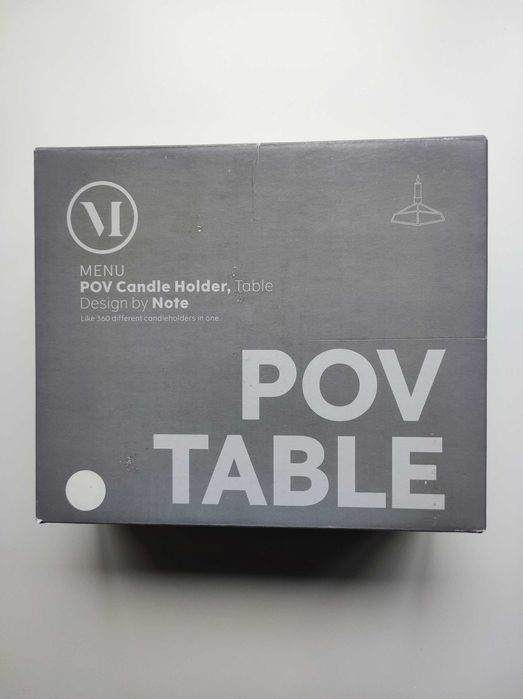 MENU POV Porta-velas branco *NOVO*