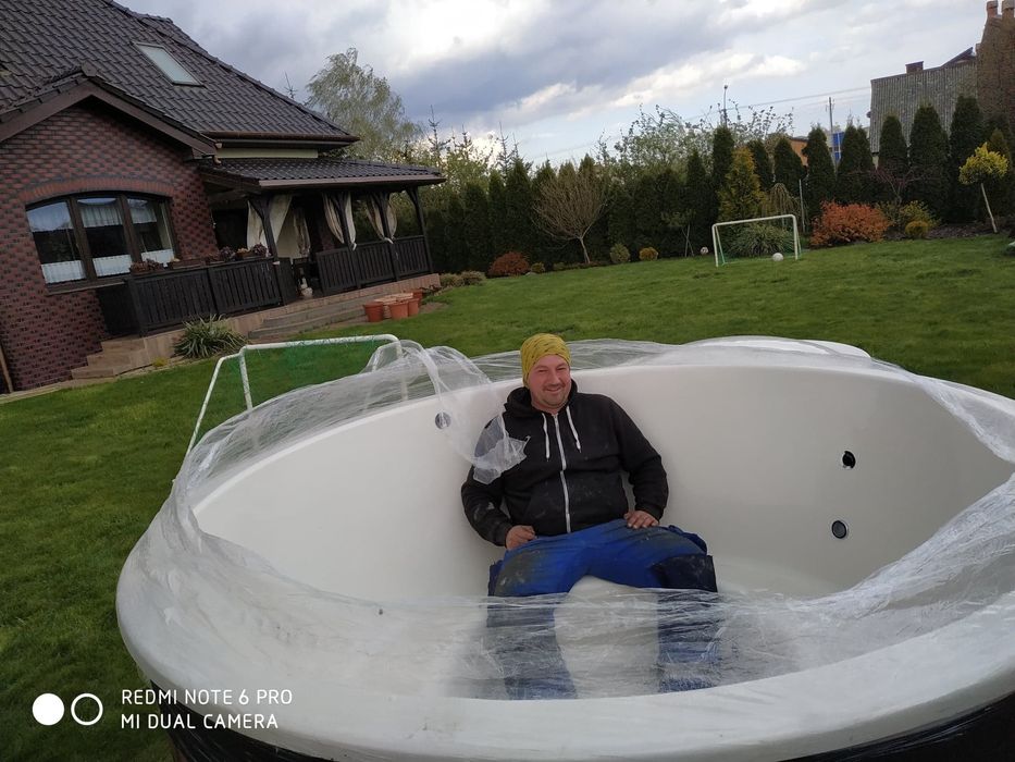 Balia ogrodowa ruska bania sauna jacuzzi basen beczka ogrodowa