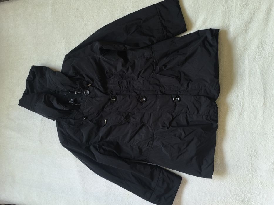 Czarna kurtka parka LEBEK Barbara Lebek r. 48 kaptur