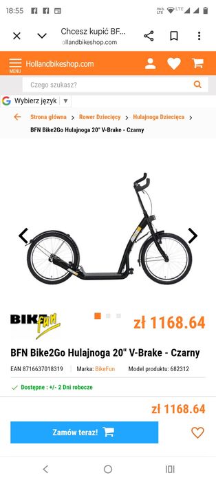 Hulajnoga dla dorosłych koła 20"