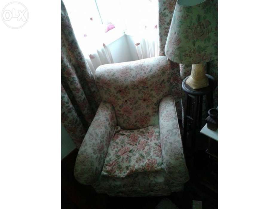 Cadeirão + Candeeiro em Alabastro - antiguidade, velharias