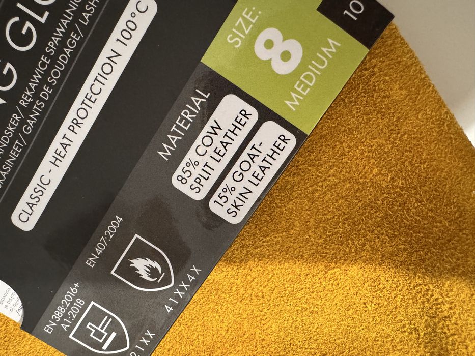 Rękawice spawalnicze. Nieużywane