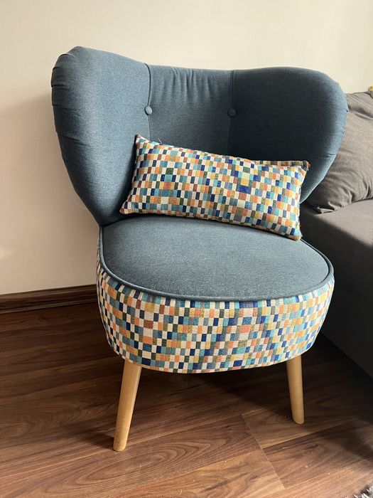 Fotel IKEA uszak turkusowy –  IDEALNY stan, jak nowy, Grzegórzki