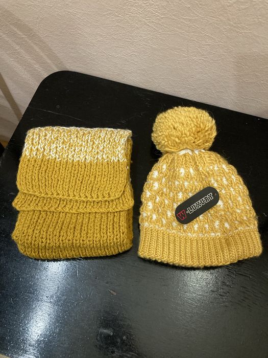 Вʼязаний комплект, вязаный комплект, вʼязаний набір: шарф і шапка