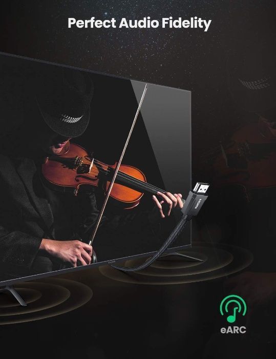 Кабель Ugreen HDMI 2.1 8K-60Hz 4K-144Hz 3D HDR 1/1.5/2/3 м Гарантия!