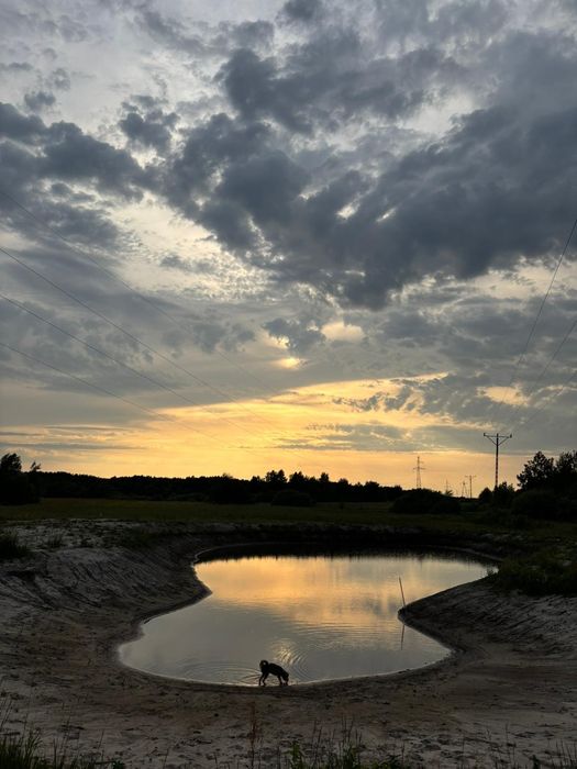 Domek między łąkami