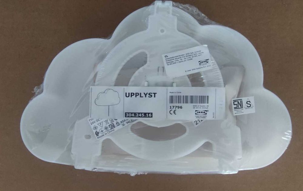 Candeeiro LED parede, nuvem branca IKEA UPPLYST para Quarto Criança - Novo