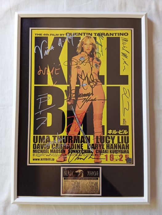 Moldura Filme Kill Bill com Autógrafos (A4)