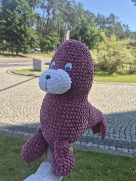 Foka na szydełku handmade