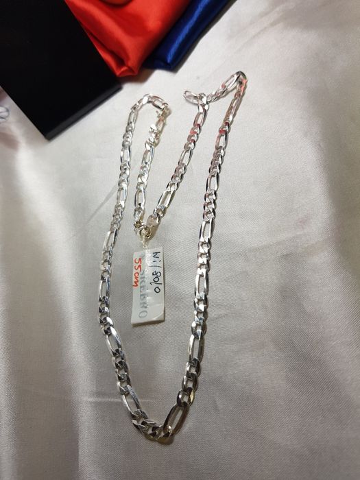 Srebrny łańcuszek splot Figaro srebro 925 długość 55cm