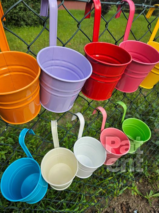 Doniczki kolorowe 10 sztuk na rośliny wiaty do ogrodu na balkon taras