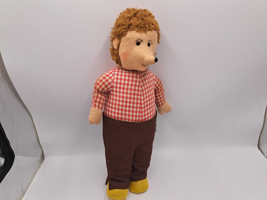 Stara zabawka jeż maskotka pluszak Mecky, Mucky, vintage DDR
