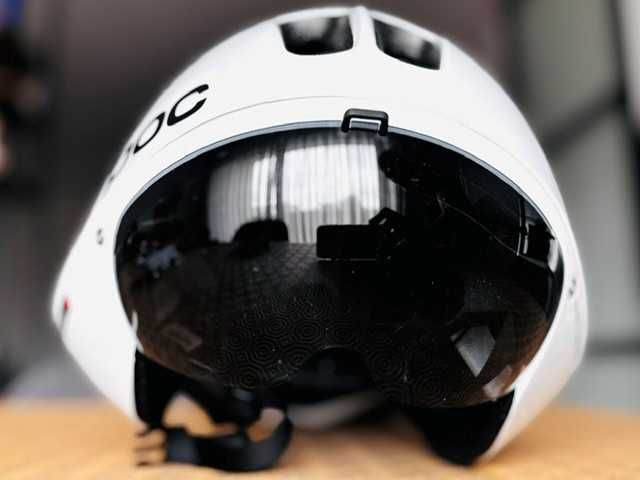 Capacete bicicleta - Triatlo, Contrarelógio - POC Tempor branco