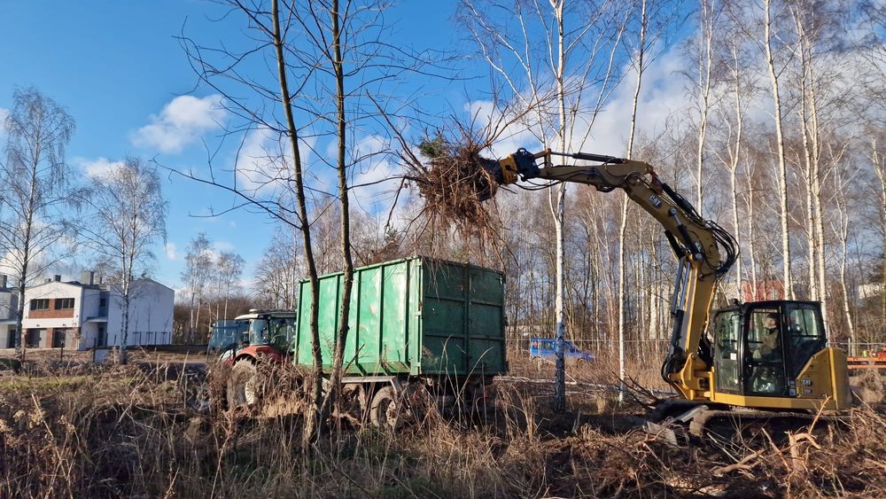Wywóz gałęzi korzeni odpady zielone