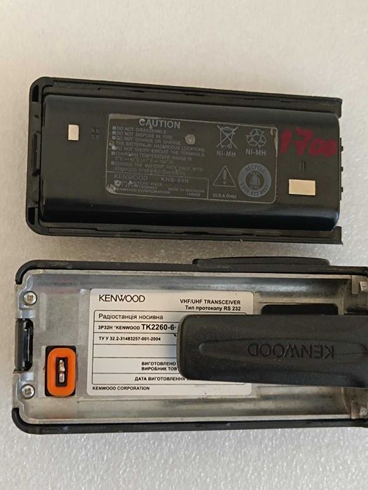 Рация Kenwood TK-2260. Оригинал! Новая литиевая батарея.