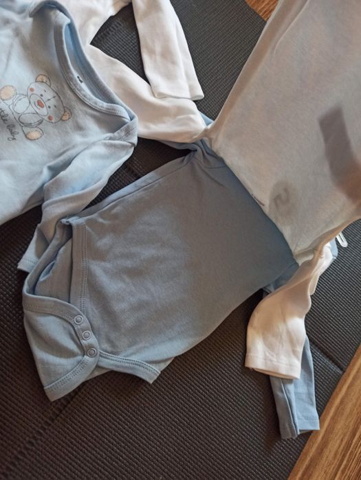 Body zestaw na długi rękaw bawełniane 68