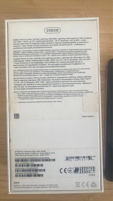 Iphone xs max gold 256 гб