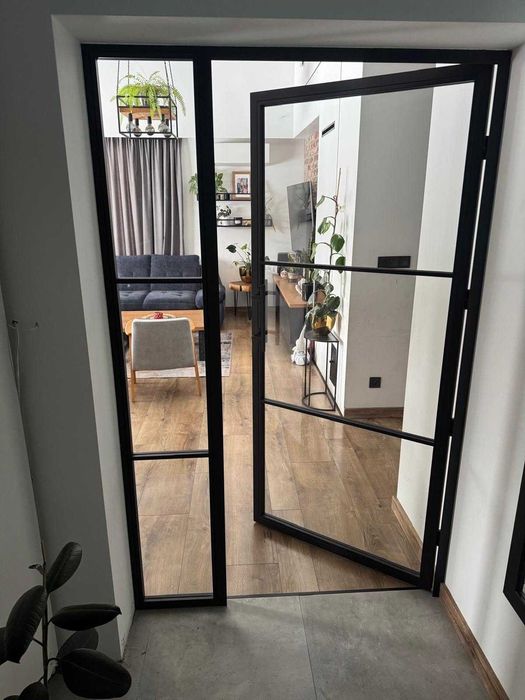 Drzwi Loftowe NA WYMIAR  – Stalowe z Przeszkleniami