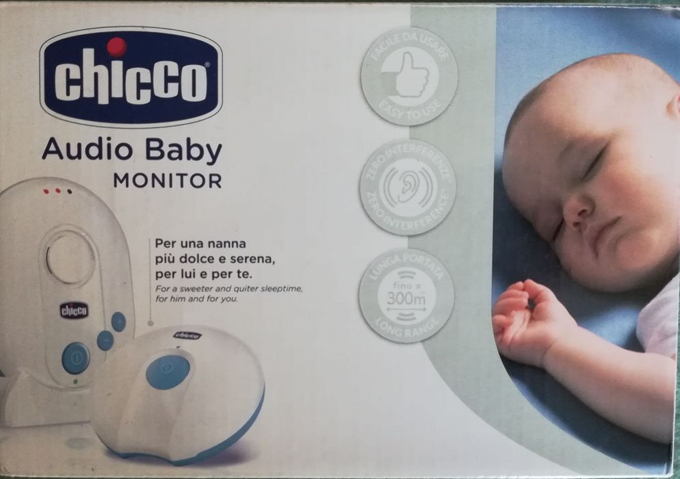 Monitor Audio de bebé Chicco, alcance até 300 metros