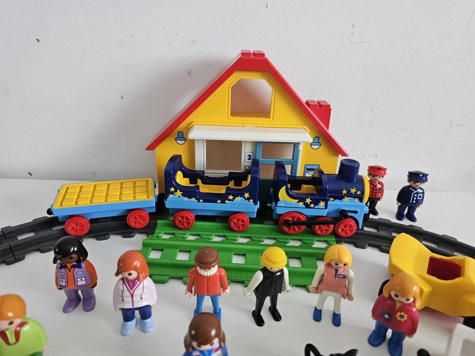 Playmobil - Dworzec Kolejka Pociąg zestaw figurki