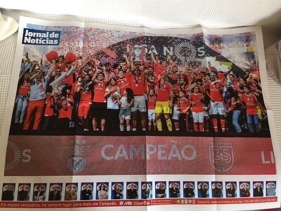 Vários poster Benfica Tricampeão e Tetracampeão