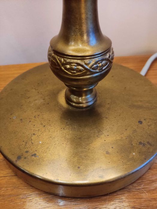 Lampa stara stołowa z abażurem
