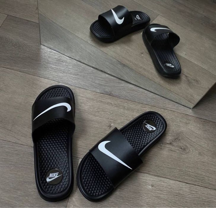 Мужские спортивные шлепки шлепанцы найк nike